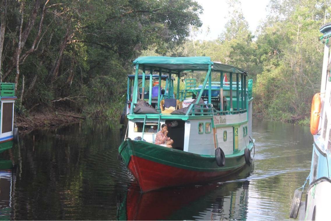 Orangutan Shaka Houseboat With Cabin Pangkalanbuun Exterior foto